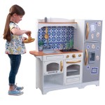 Bucataria de joaca pentru copii Mozaic cu Frigider magnetic - Mosaic Magentic Play Kitchen Kidkraft